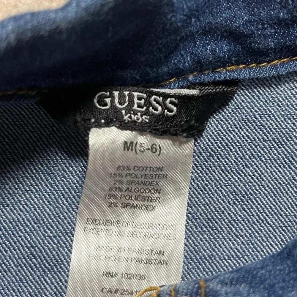 GUESS‎ Kids Girls Denim Jacket – Size M (5–6) – Cropped Jean Jacket